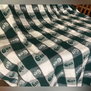 Vintage Cotton Snowman Tablecloth